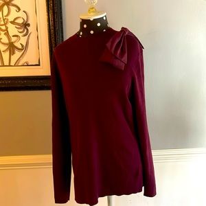 STUNNING Ted Baker NWT Sweater with Removable Bow size 6 (US 16)